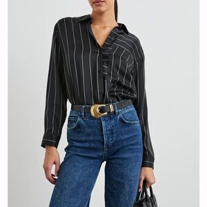 Rails Silk Spencer Striped Shirt